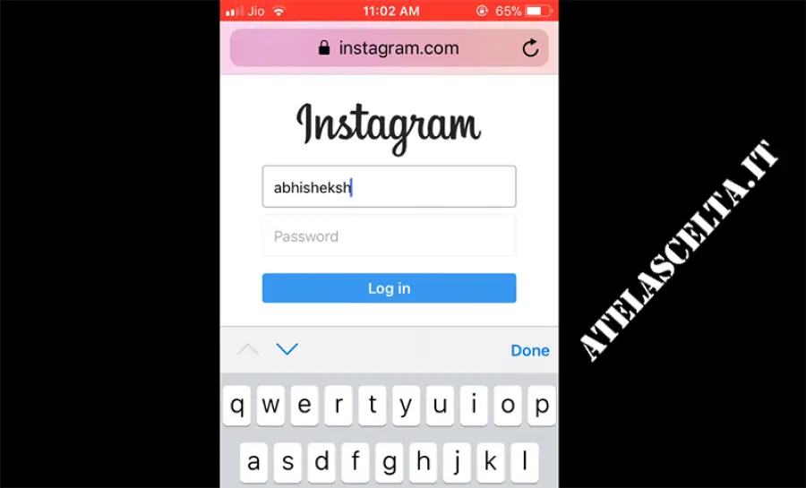 Hackerare password Instagram