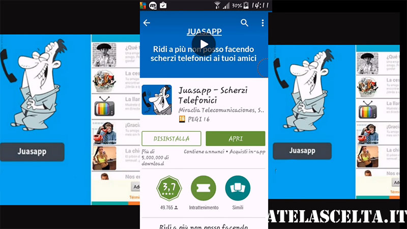 Juasapp scherzi telefonici